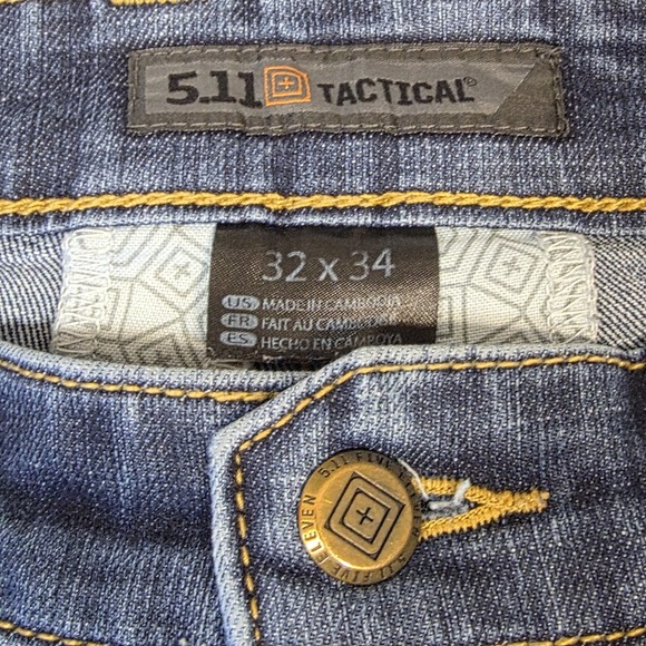 511 Tactical Defender Flex Jeans 32x34 Blue Denim Stretch - Picture 2 of 12